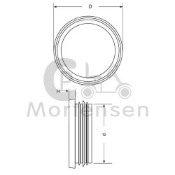 Dupsko Ø22 mm tegning