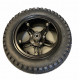 Komplet 8" forhjul med sort dæk