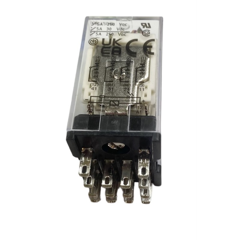 Industrirelæ 24VDC, 4 polet