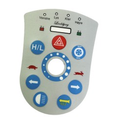 Label til fladpanel med logo