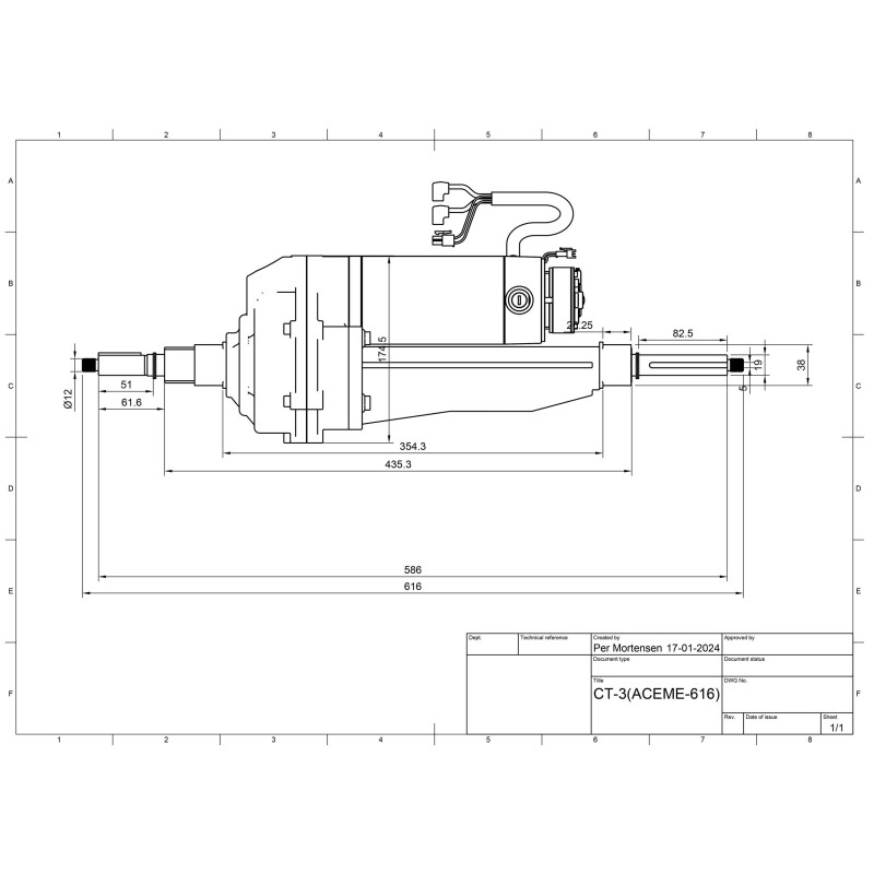 Trækaksel CT3-RD 616