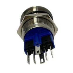 CN22 - A4, selvlåsende trykknap 12-48 VDC, blå lys