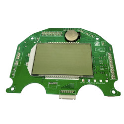 Digital display med voltmeter og temperatur