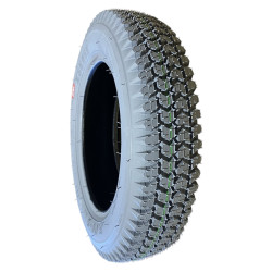 Grå 3.00-8" dæk med blokmønster