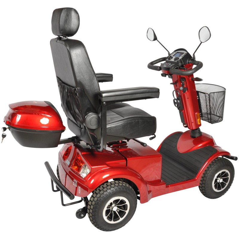 Rød bagageboks med lås